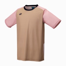 Yonex Sport-Tshirt Practice Colourblock 16745 (100% Polyester) 2025 hellbraun/pink Jungen